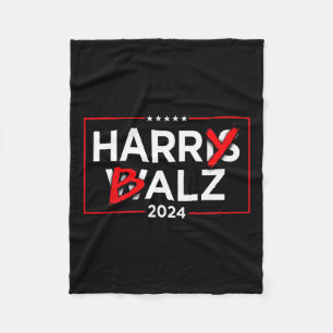 Harry B Kamala Harris en Tim W 2024 Fleece Deken