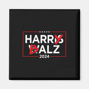 Harry B Kamala Harris en Tim W 2024 Magneet