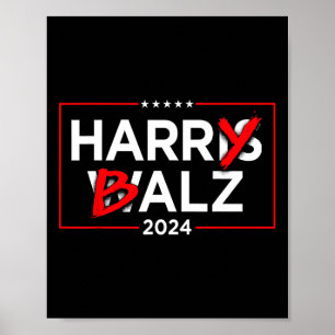 Harry B Kamala Harris en Tim W 2024 Poster