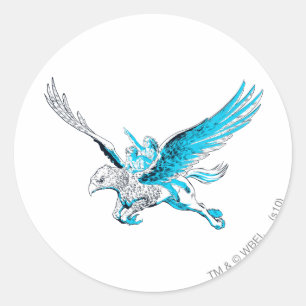 Harry en Hermelien op een Hippogrief Ronde Sticker