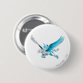 Harry en Hermione op een Hippogriff Ronde Button 5,7 Cm (Voorkant /achterkant)