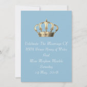 Harry en Meghan Royal Crown Custom Invitation Kaart (Voorkant)