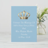 Harry en Meghan Royal Crown Custom Invitation Kaart (Staand voorkant)