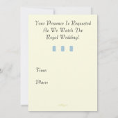 Harry en Meghan Royal Crown Custom Invitation Kaart (Achterkant)