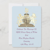 Harry et Meghan Posh Faire-part de mariage royale (Devant)