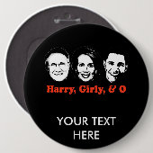 Harry, Girly en O Ronde Button 6,0 Cm (Voorkant /achterkant)