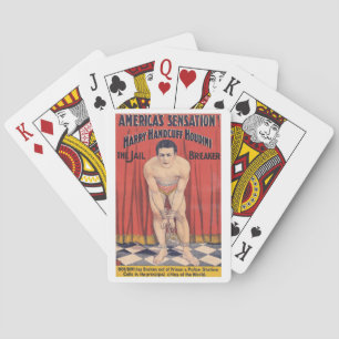 Harry Handcuff Houdini, de gevangenisbreker 1900 Pokerkaarten