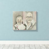 Harry Hill en Lord Alan Sugar pop Canvas Afdruk (Insitu (Houten vloer))