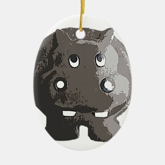 Harry Hippo Keramisch Ornament (Voorkant)