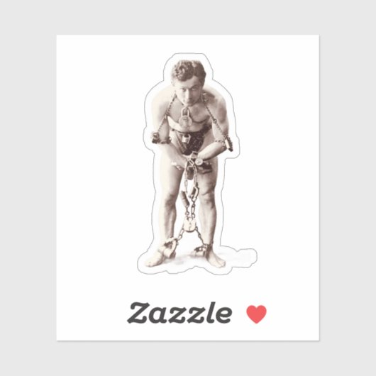 Harry Houdini (c.1899) Sticker (Vel)