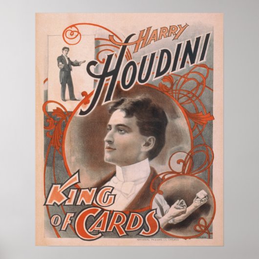 Harry HOUDINI Escape Artist Magicia Poster Print (Voorkant)