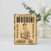 Harry Houdini, Handcuff King! Briefkaart (Staand voorkant)