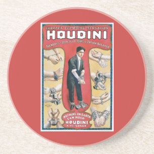 Harry Houdini Magicien Poster Zandsteen Onderzetter