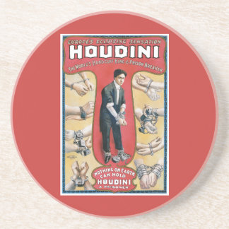 Harry Houdini Magicien Poster Zandsteen Onderzetter