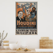 Harry HOUDINI Mentalist VAUDEVILLE Poster (Keuken)