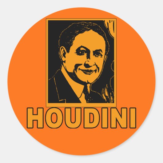 Harry Houdini Poster T shirten, Mokken, geschenken Ronde Sticker (Voorkant)