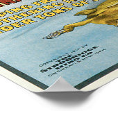 Harry Houdini, Poster vintage vivant enterré, 1914 (Coin)