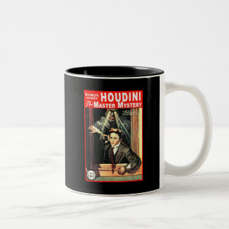 Harry Houdini Pulp Fiction Style Illustratie Tweekleurige Koffiemok
