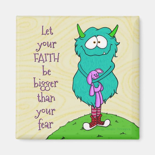 Harry le Monster, aimant avec citation (Devant)