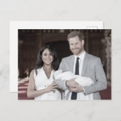 Harry Meghan Archie gestileerde Briefkaart (Voorkant / Achterkant)