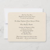 Harry Meghan Monogram Union Jack Invitation Kaart (Achterkant)