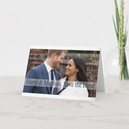 Harry & Meghan, sparen de Datum! Aankondiging (Voorkant)