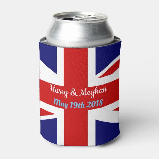 Harry & Meghan, Union Jack. Blikjeskoeler (Blikje Voorkant)