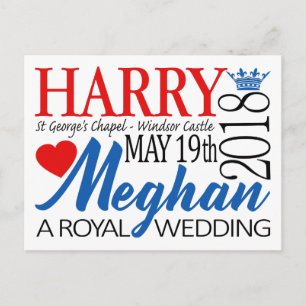 Harry & Meghan Wedding, 19 mei 2018 Briefkaart