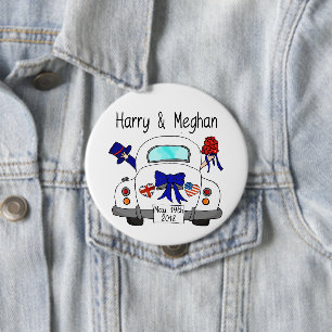 Harry & Meghan Wedding, 19 mei 2018 Ronde Button 4,0 Cm