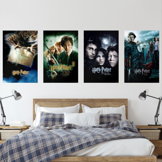 HARRY POTTER™ Affiches théâtrales 1-4 (Chambre à coucher)