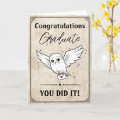 Harry Potter | Afstuderen Hedwig Kaart (Gele Bloem)