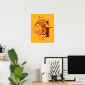 Harry Potter | Aguamenti GRYFFINDOR™ Grafisch Poster (Thuiskantoor)