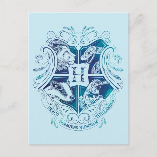 Harry Potter| Aguamenti HOGWARTS™ Crest Briefkaart (Voorkant)