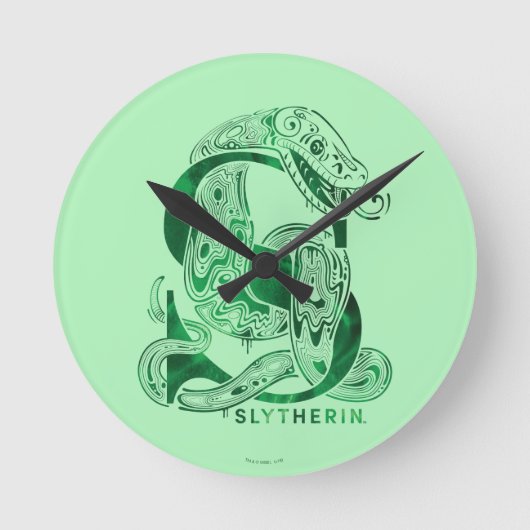 Harry Potter | Aguamenti SLYTHERIN™ Graphic Ronde Klok (Voorkant)