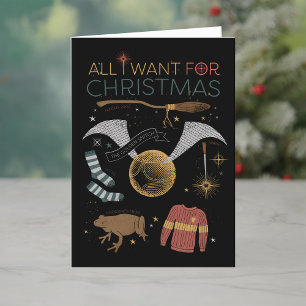 HARRY POTTER™ Alles wat ik met Kerstmis wil Feestdagen Kaart