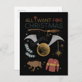 HARRY POTTER™ Alles wat ik met Kerstmis wil Feestdagenkaart (Voorkant / Achterkant)