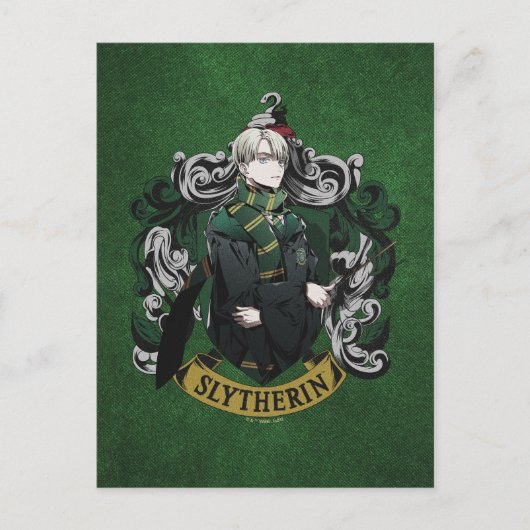HARRY POTTER™ | Anime Draco Malfoy House Crest Briefkaart (Voorkant)