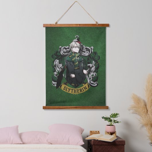 HARRY POTTER™ | Anime Draco Malfoy House Crest Hangend Wandkleed (Slaapkamer)