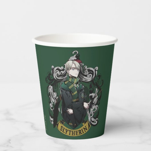 HARRY POTTER™ | Anime Draco Malfoy Huisembleem Papieren Bekers (Voorkant)