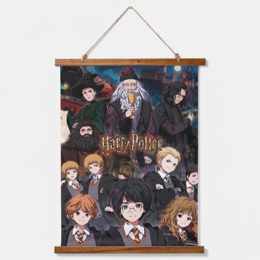 HARRY POTTER™ Anime Ensemble Scène Hangend Wandkleed (Voorkant)