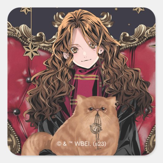 HARRY POTTER™ | Anime Hermione Granger Seed Vierkante Sticker (Voorkant)