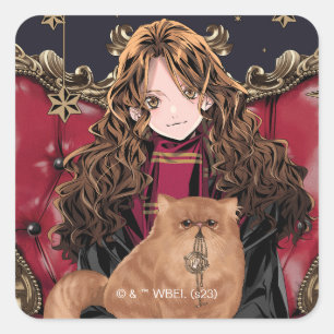 HARRY POTTER™ Anime Hermione Granger Seed Vierkante Sticker