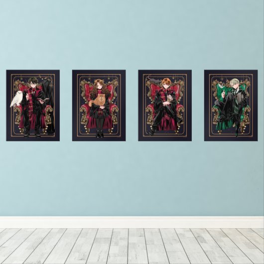 HARRY POTTER™ Anime Karakter Illustraties Muurkunst Sets (Houten vloer)