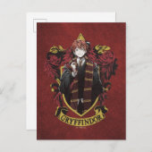 HARRY POTTER™ | Anime Ron Weasley House Crest Briefkaart (Voorkant / Achterkant)