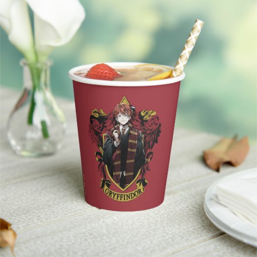HARRY POTTER™ | Anime Ron Weasley House Crest Papieren Bekers (Insitu)