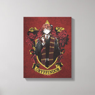 HARRY POTTER™ Anime Ron Weasley Huis Crest Canvas Afdruk