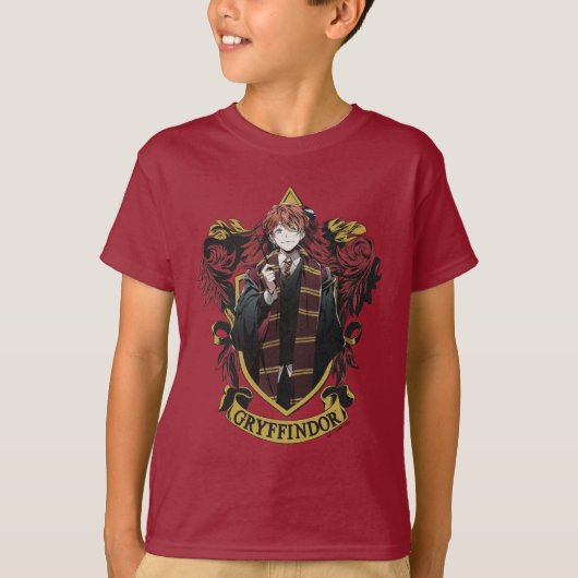 HARRY POTTER™ | Anime Ron Weasley Huis Crest T-shirt (Voorkant)