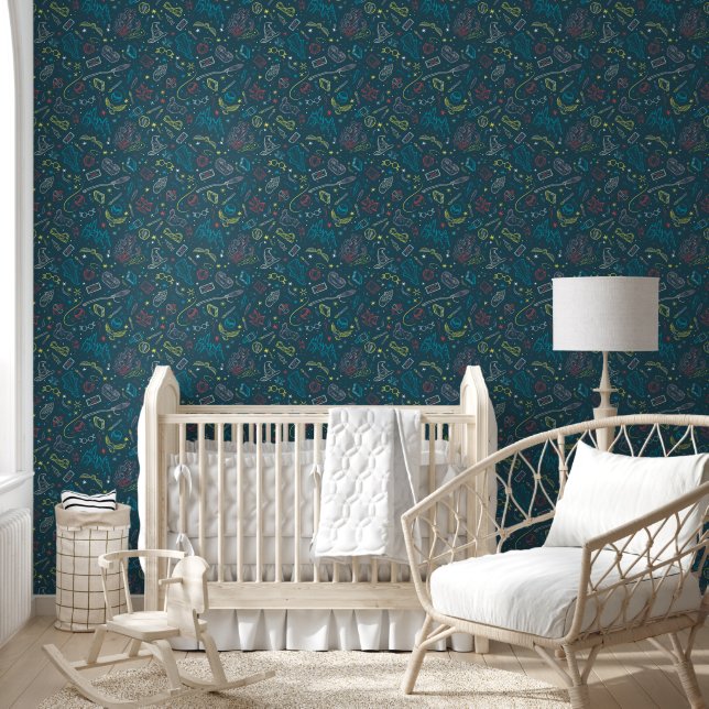 HARRY POTTER™ Artifacts Line Art Pattern Behang (Kinderen)