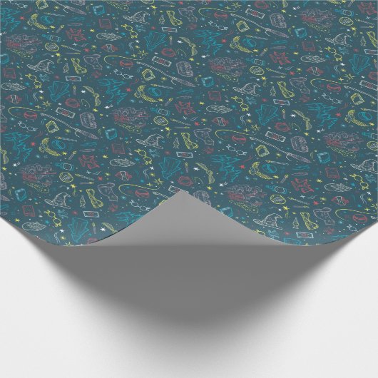 HARRY POTTER™ Artifacts Line Art Pattern Cadeaupapier (Hoek)