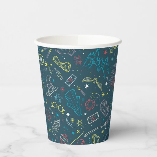 HARRY POTTER™ Artifacts Line Art Pattern Papieren Bekers (Links)